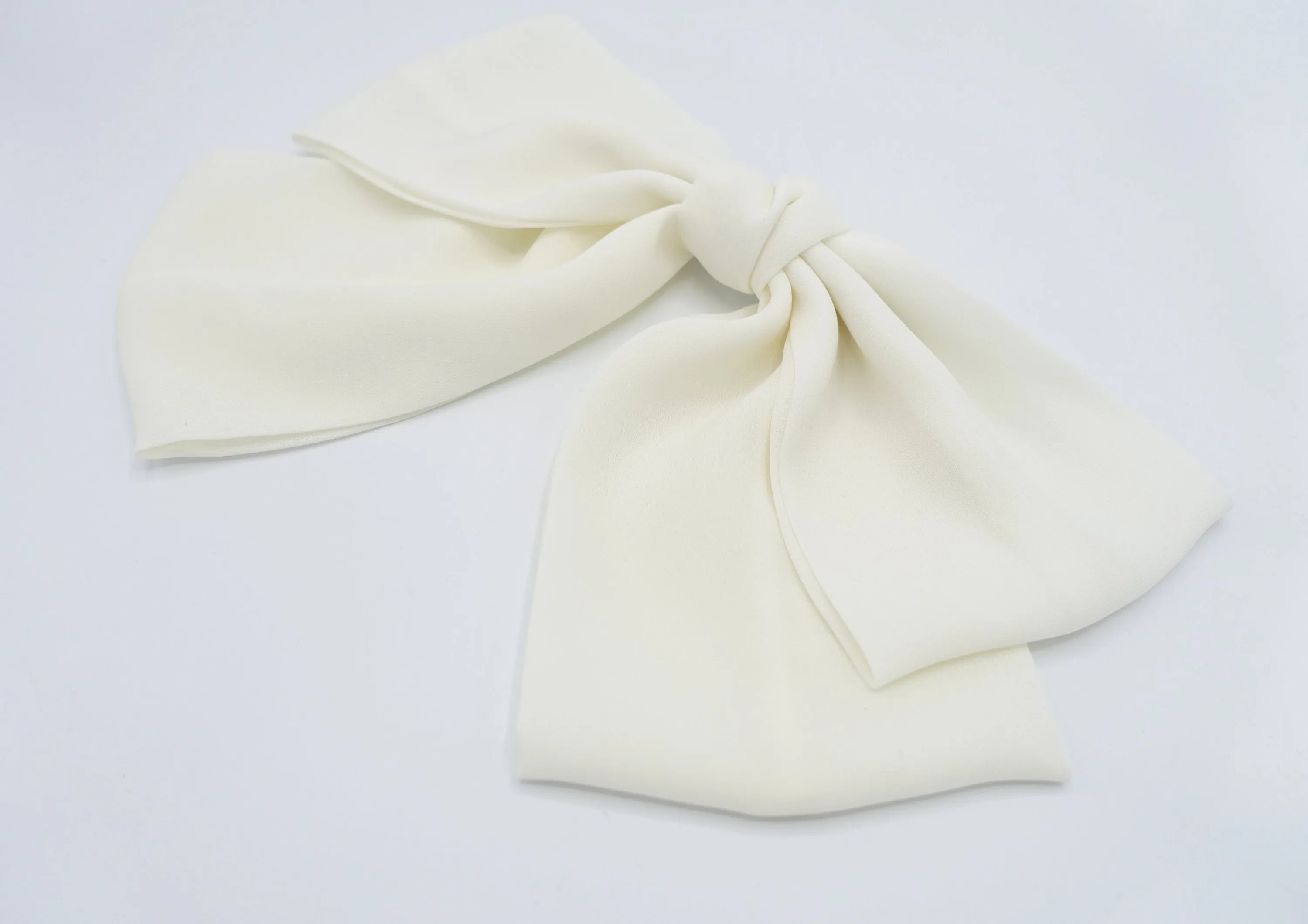 big hair bow, drape hair bow, chiffon hair bow for women