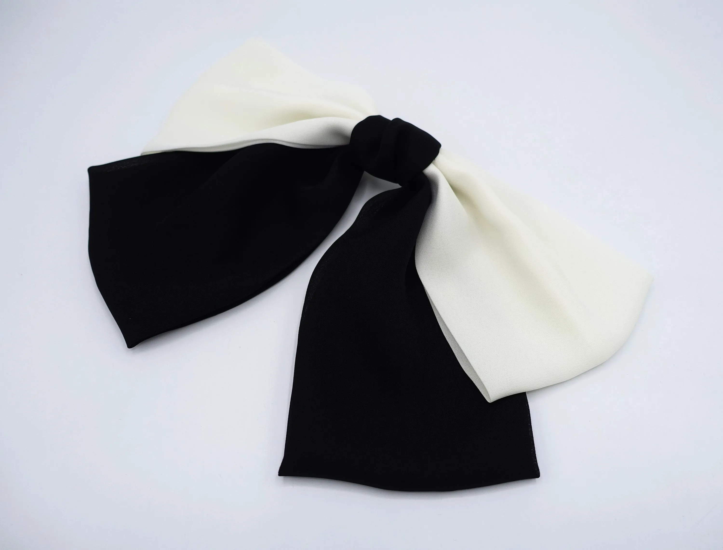 big hair bow, drape hair bow, chiffon hair bow for women