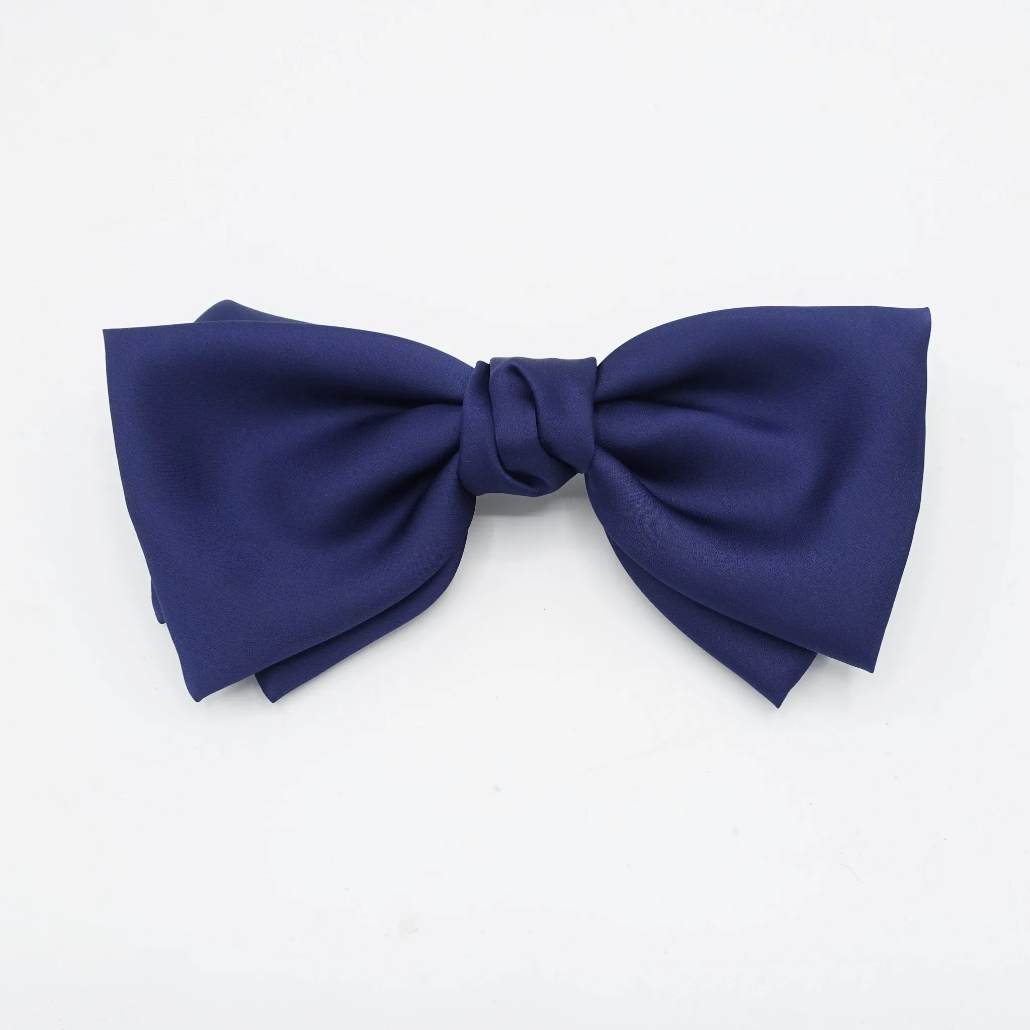 big triple wing hair bow satin double layered bow stylish women hair accessory