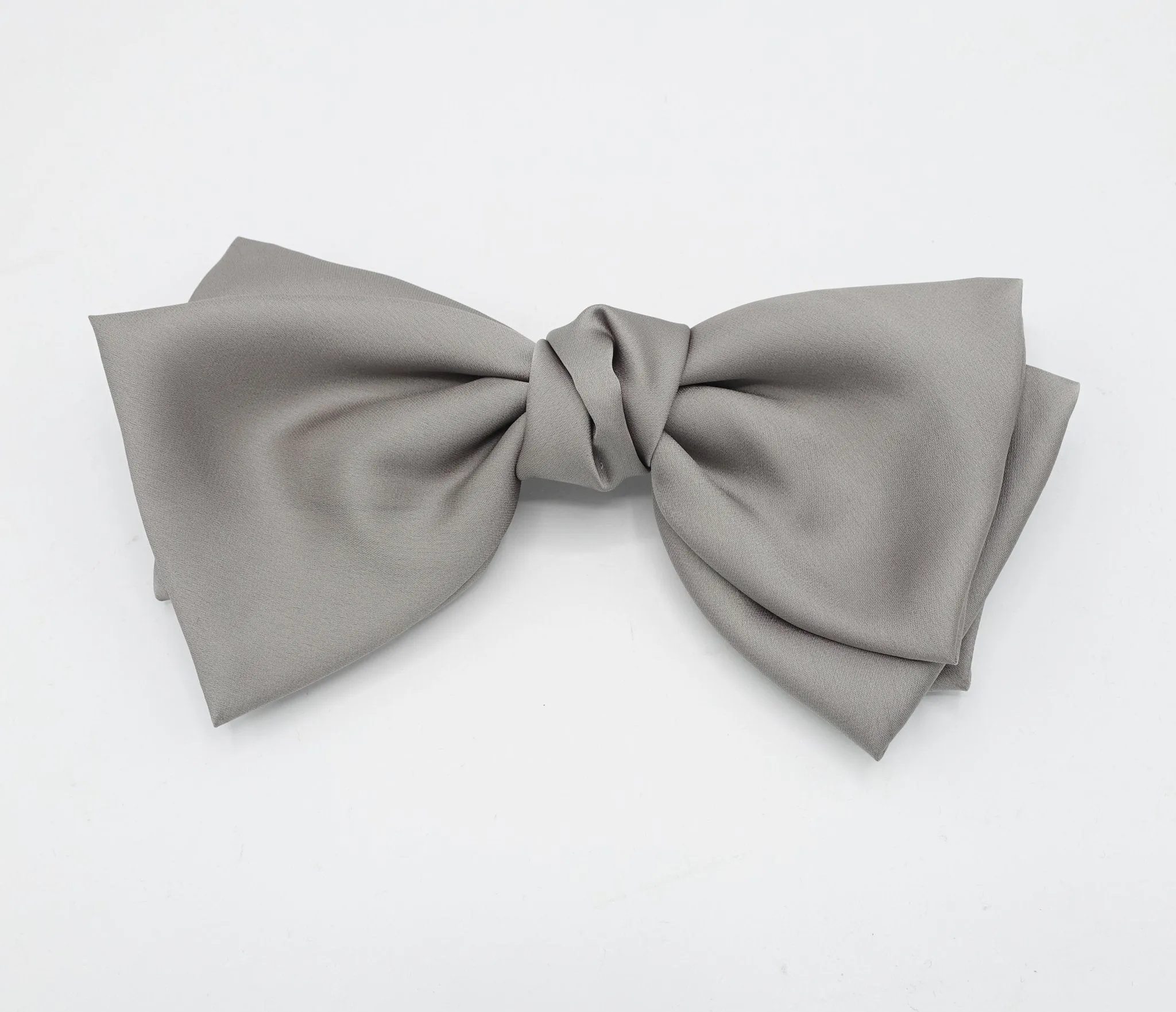 big triple wing hair bow satin double layered bow stylish women hair accessory