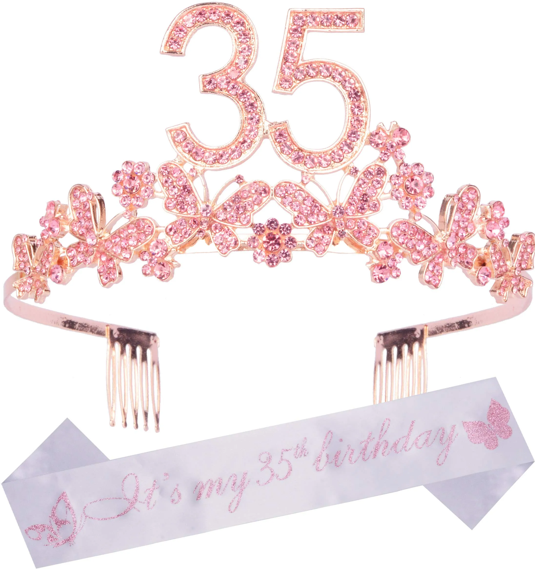 Birthday Decorations 35,35th Tiara,35 Birthday Decorations,35 Tiara,35 Birthday Tiaras