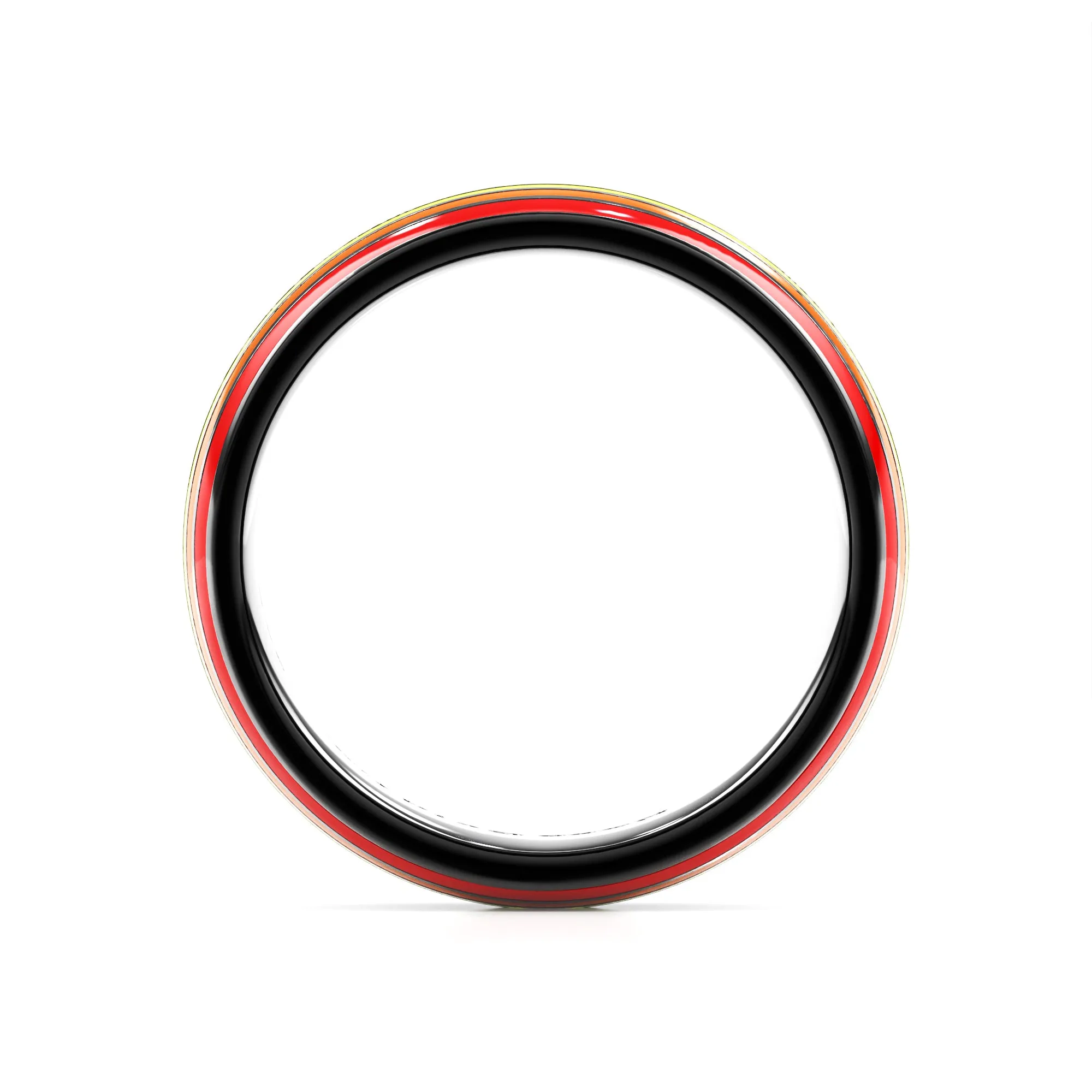 Black Rainbow Pride Ring