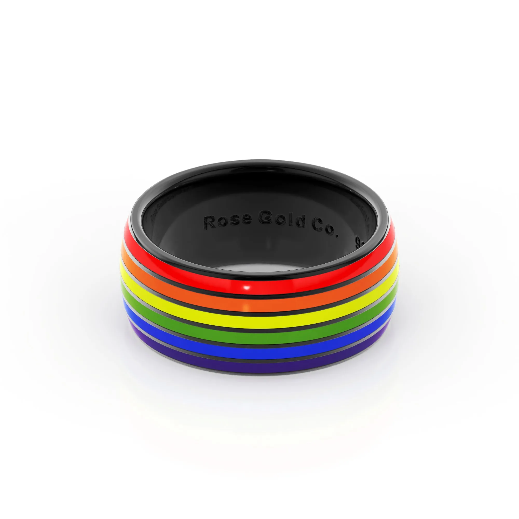 Black Rainbow Pride Ring