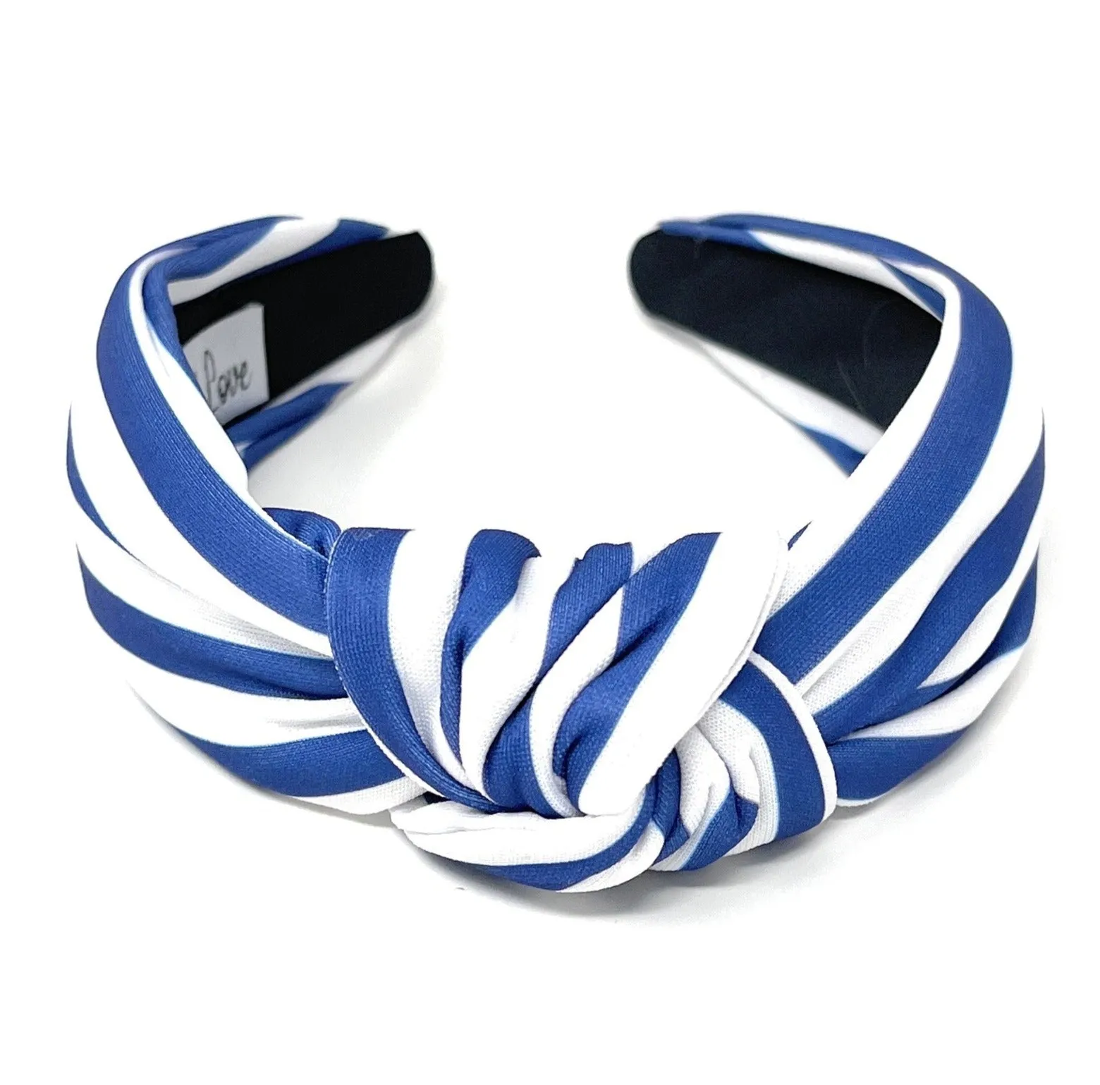 Blue White Stripe Knotted Headband