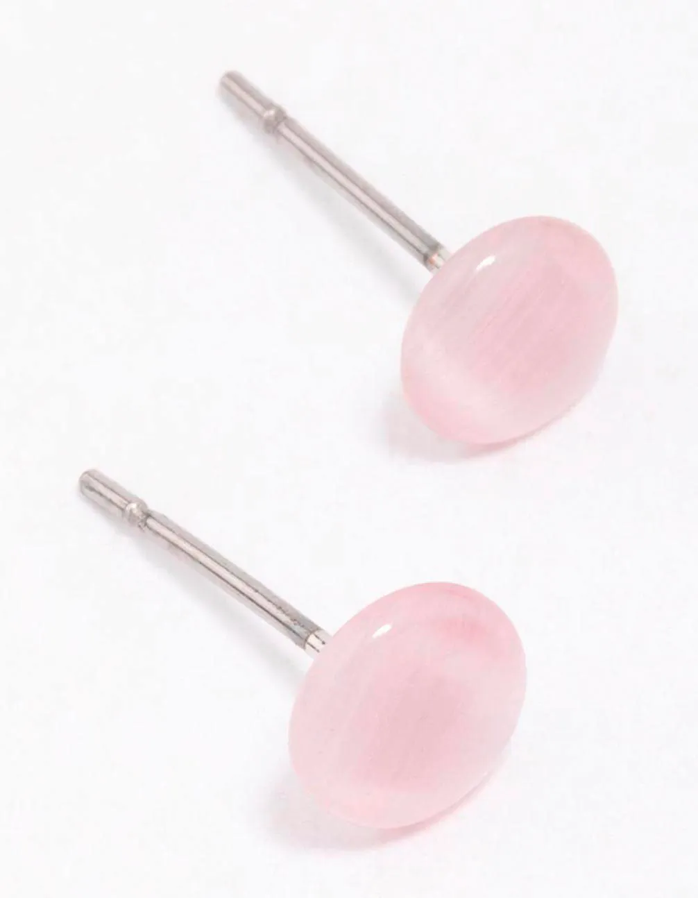 Blush Round Stud Earrings