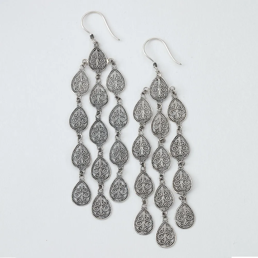 Bodhi Leaf Chandelier Earrings