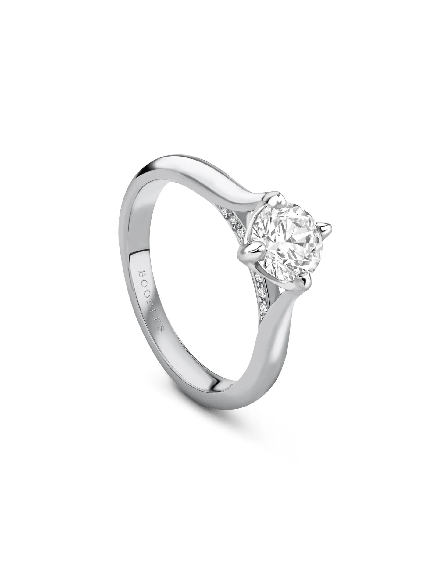 Boodles Brilliance Platinum Diamond Engagement Ring 0.9 Carat FVS2