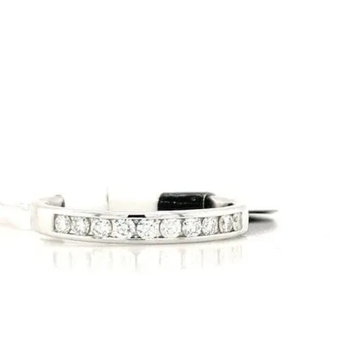 Brilliant cut channel set wedding band .25ct