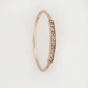 Brown Diamond Bar Ring