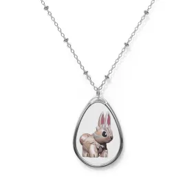 Bunny Oval Necklace