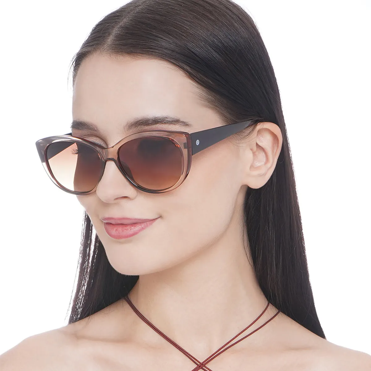 Carlton London Brown & Black Toned Uv Protected Rectangle Sunglasses For Women