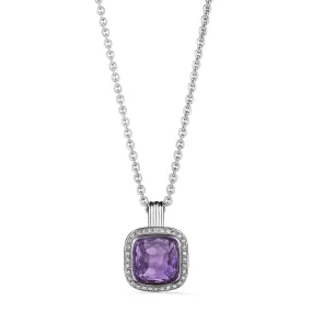 Cassandre Necklace with Amethyst and Diamonds