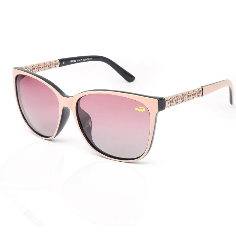 Cat Eye polaroid Sunglasses Women White Frame Gradient  Sun Glasses Driving UV400 Fashion Eyewear Box