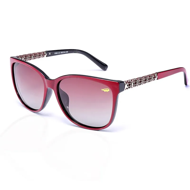 Cat Eye polaroid Sunglasses Women White Frame Gradient  Sun Glasses Driving UV400 Fashion Eyewear Box