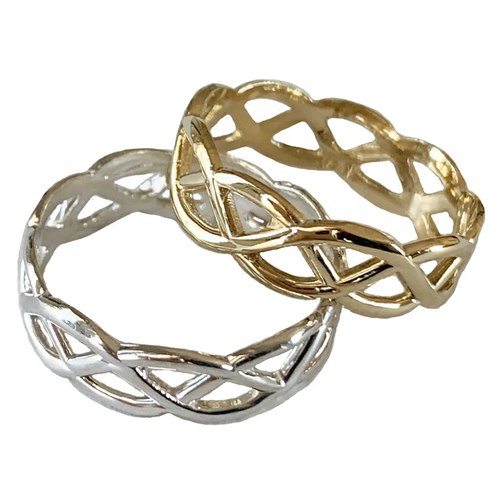 Celtic Weave 14K Gold Toe Ring