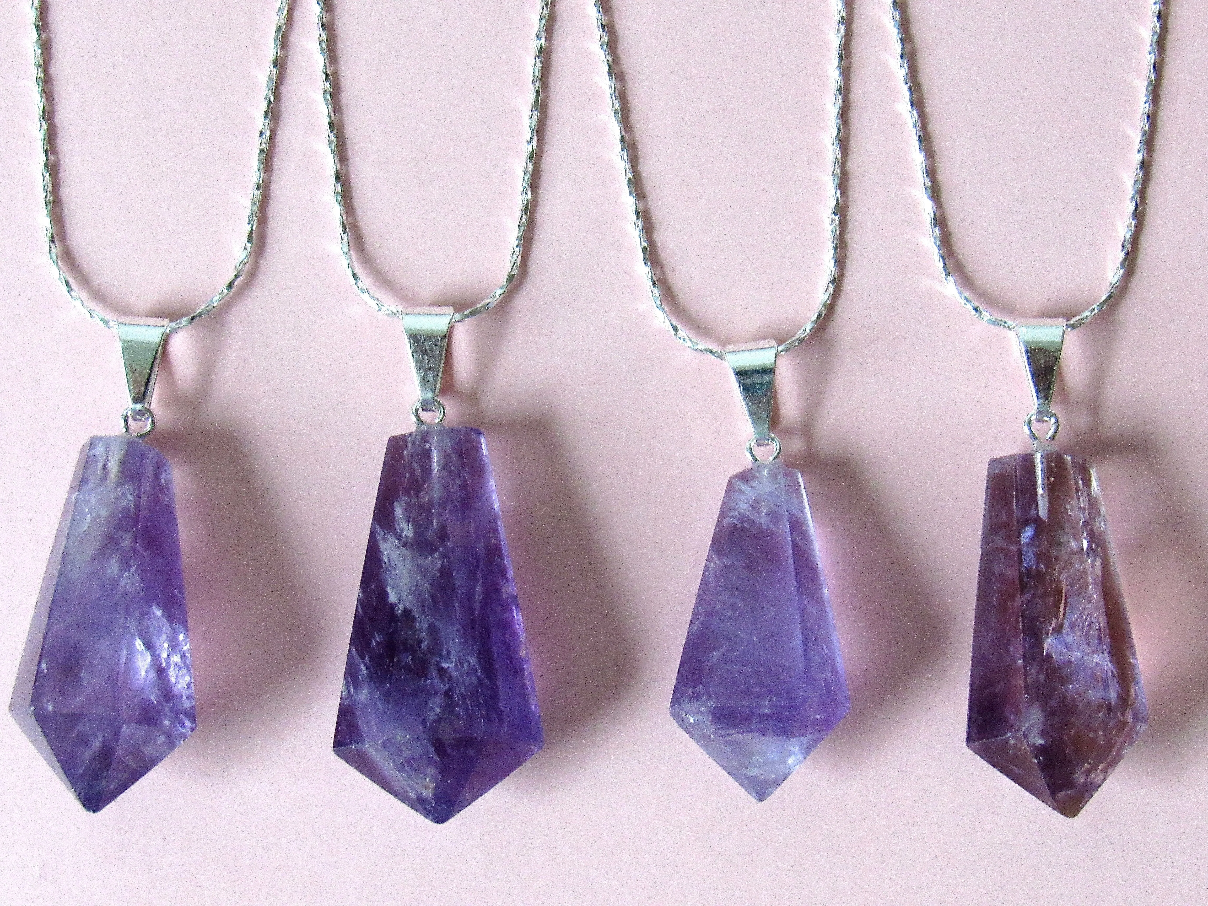 Chandelier Amethyst Necklaces