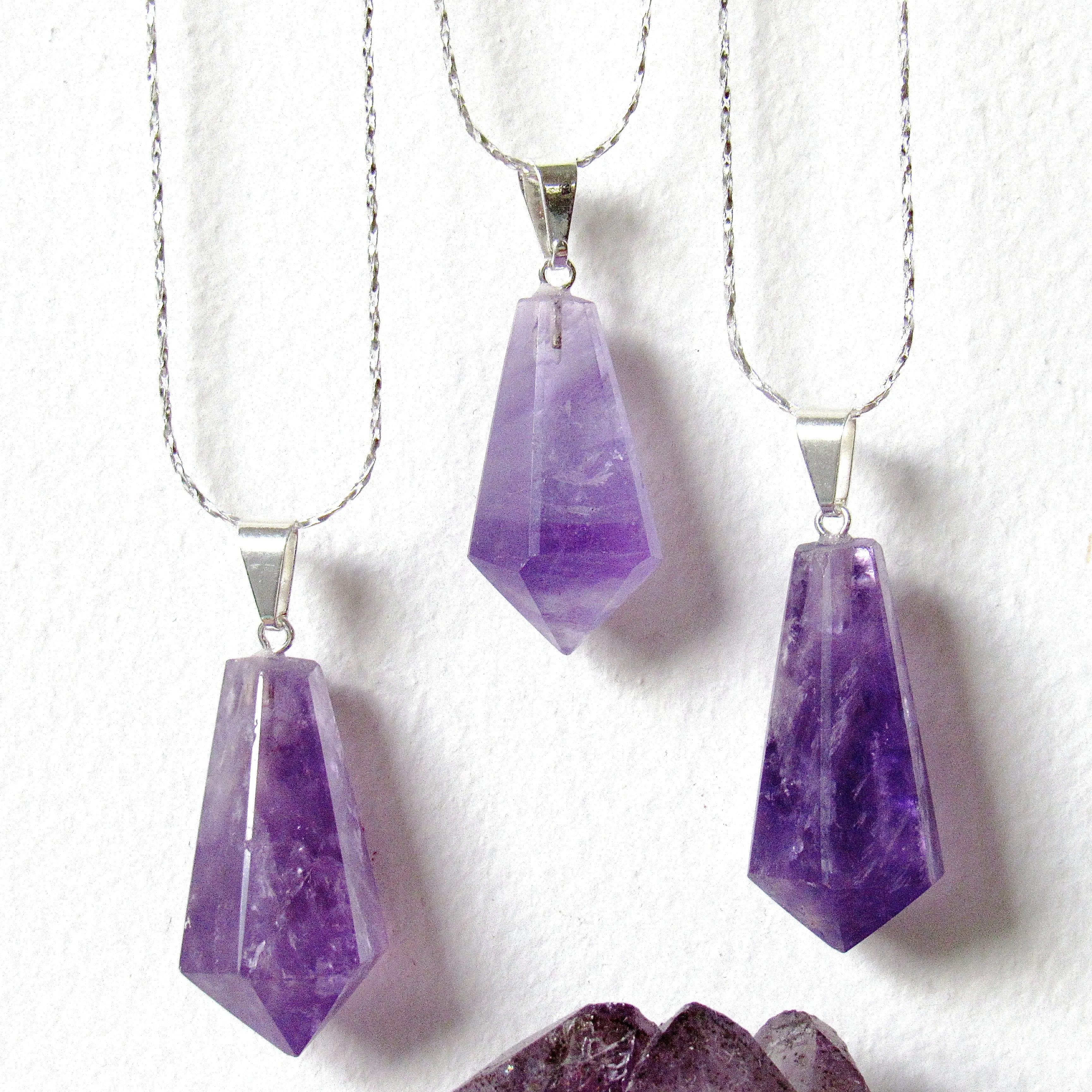 Chandelier Amethyst Necklaces