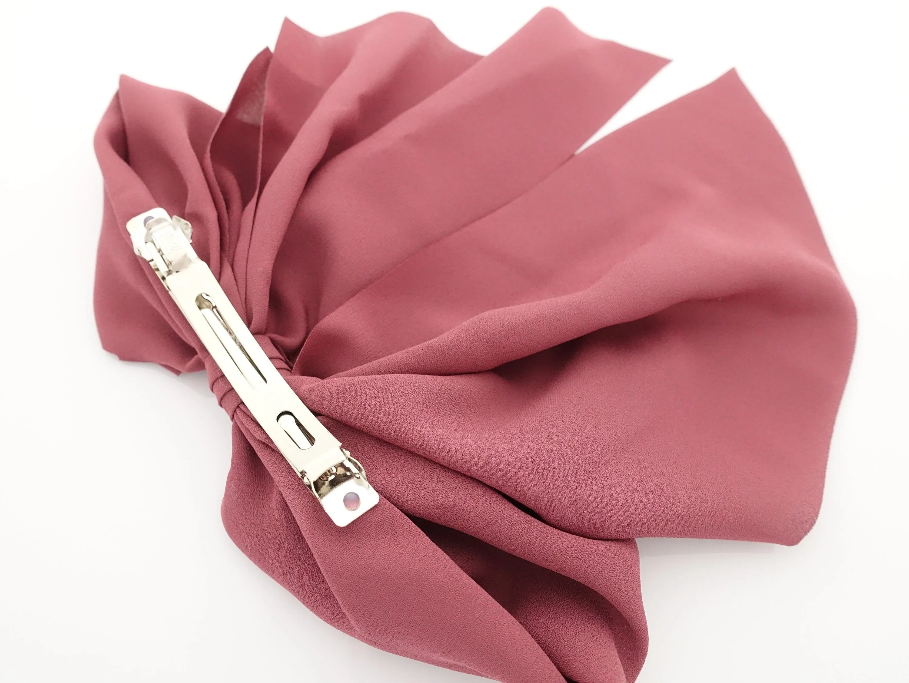 chiffon drape frill  layered  hair bow feminine style women hair accessories