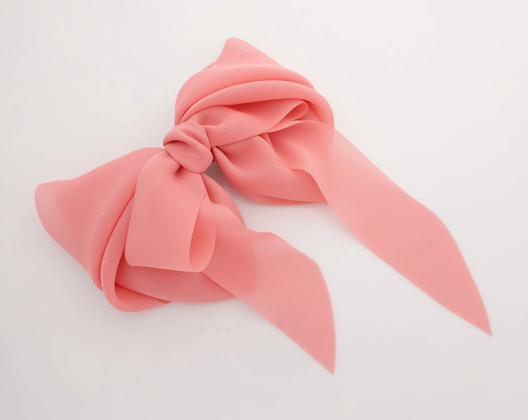 chiffon hair bow wing stacked style solid color VeryShine hair accessories for women