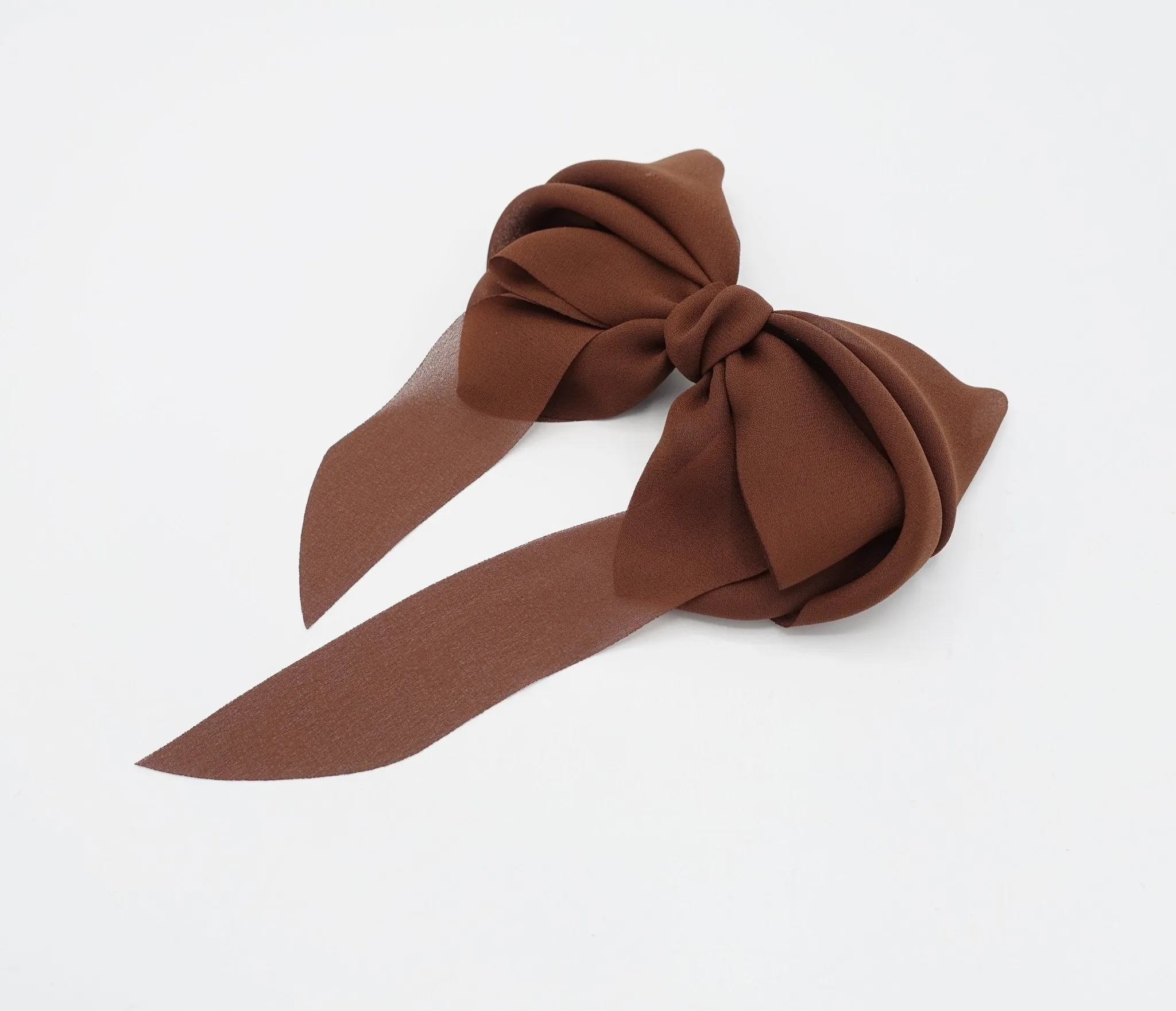 chiffon hair bow wing stacked style solid color VeryShine hair accessories for women