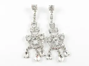 Clear Fancy Chandelier Earrings