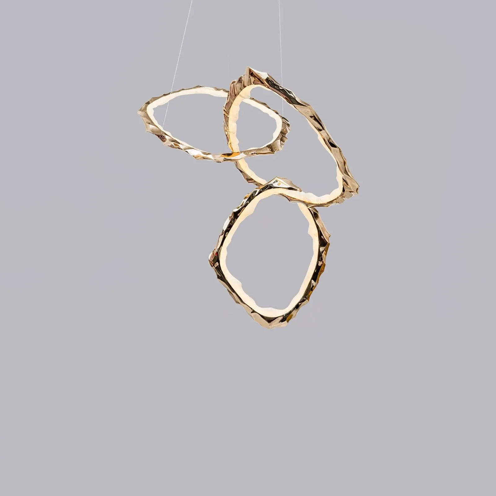 Cloud Rings Series Brass Chandelier