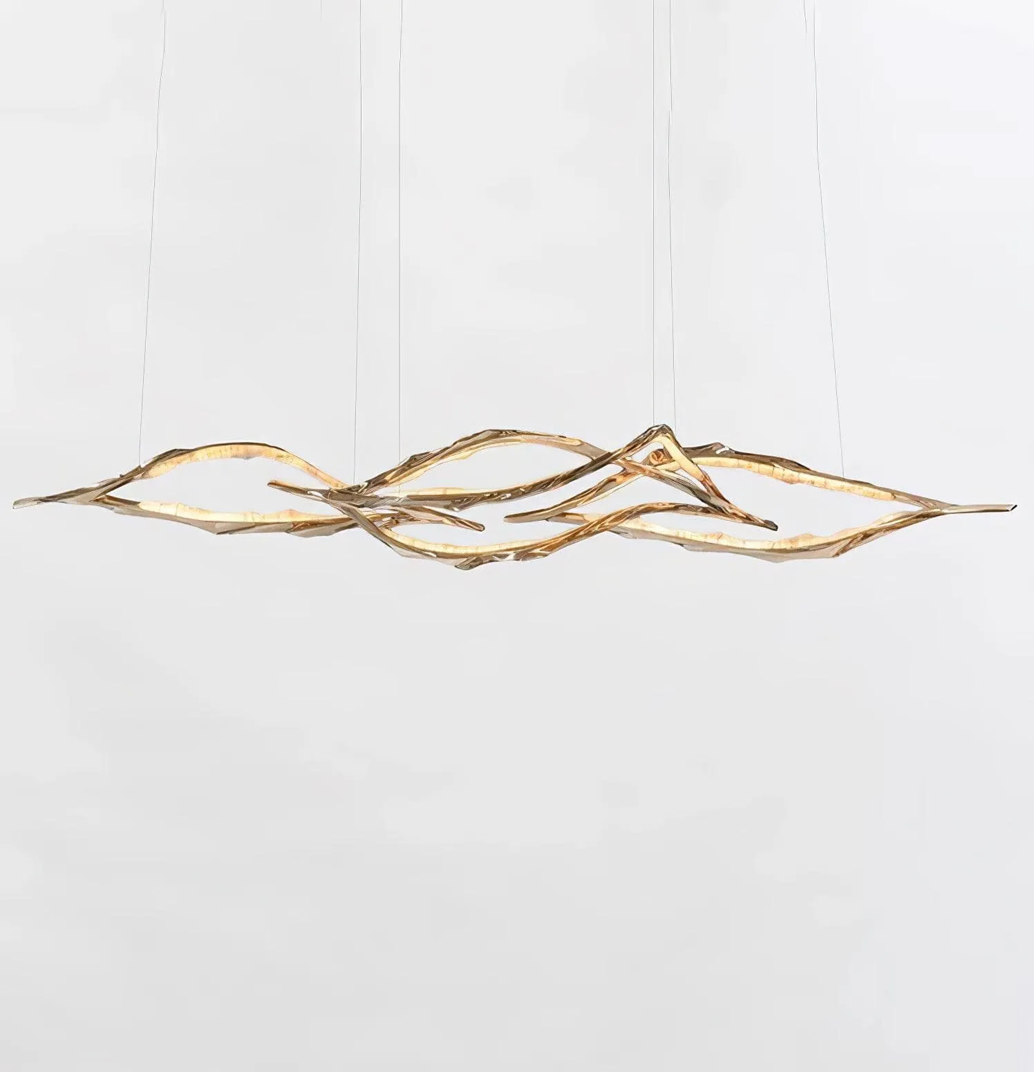 Cloud Rings Series Brass Chandelier