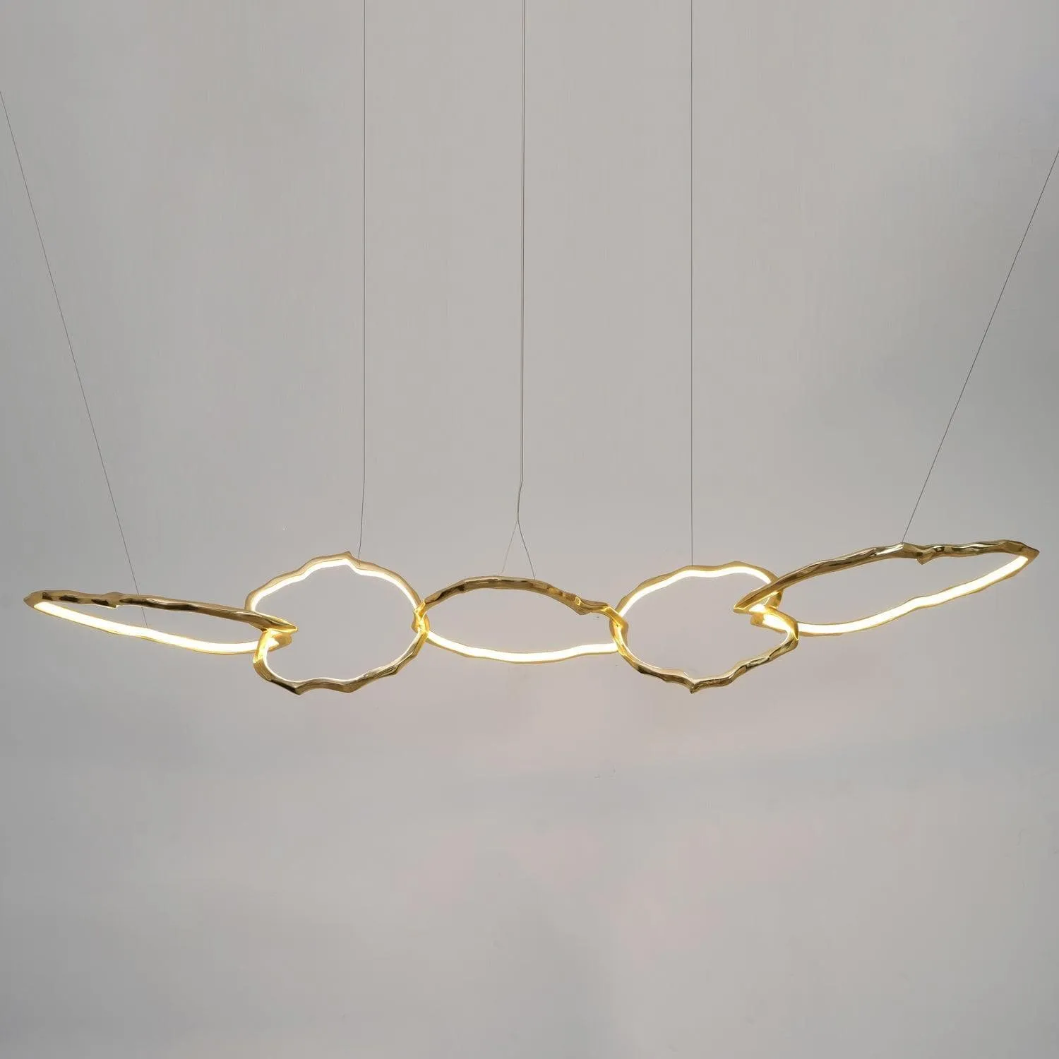 Cloud Rings Series Brass Chandelier