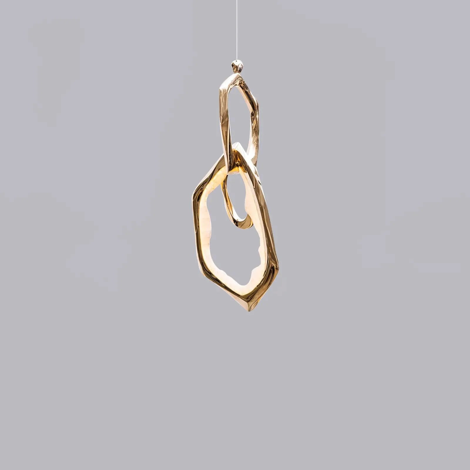 Cloud Rings Series Brass Chandelier