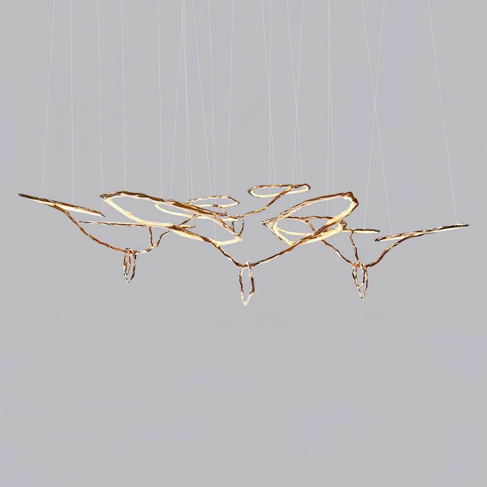 Cloud Rings Series Brass Chandelier