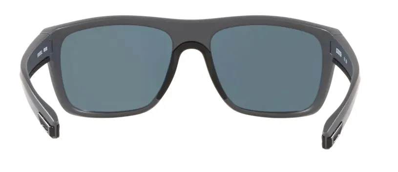 Costa Del Mar Broadbill Matte Gray Frame - Gray 580 Plastic Lens - Polarized Sunglasses