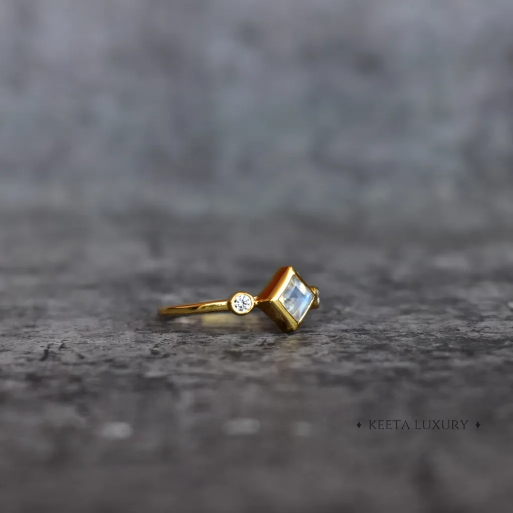 Crystal Crescent - Moonstone Ring