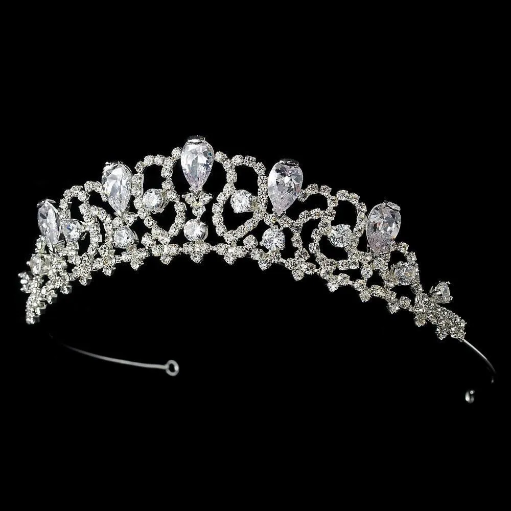 Crystal Teardrop Bridal Tiara