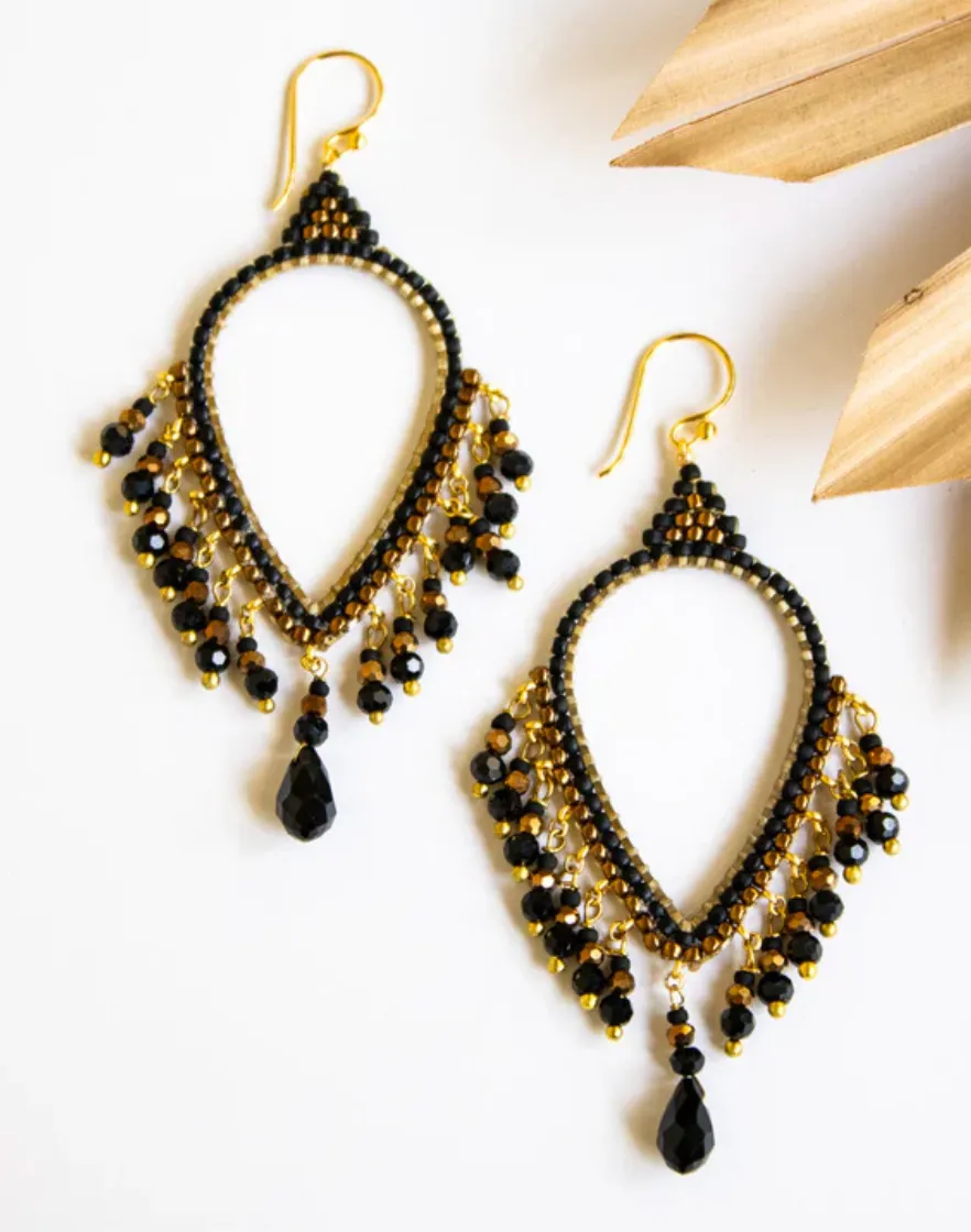 Crystal Teardrop Chandelier Earrings