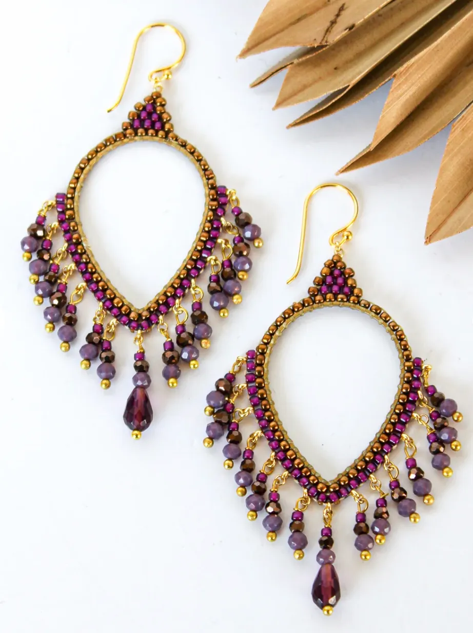 Crystal Teardrop Chandelier Earrings