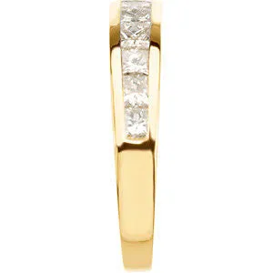 Cubic Zirconia Anniversary Ring Band, Style 05-26 (1.10 TCW Princess Channel)