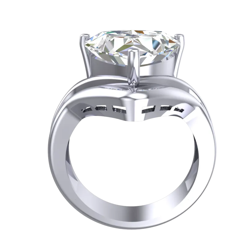 Cubic Zirconia Engagement Ring- Customer Designed Style 5810