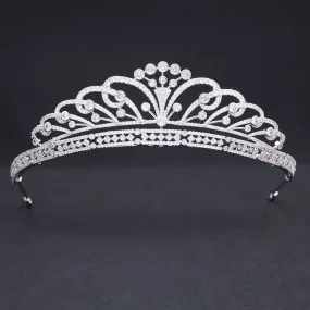 Cubic Zirconia Royal Tiara for Wedding,Crystal Bride Tiaras for Women CH10394