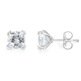 Cushion Moissanite Studs