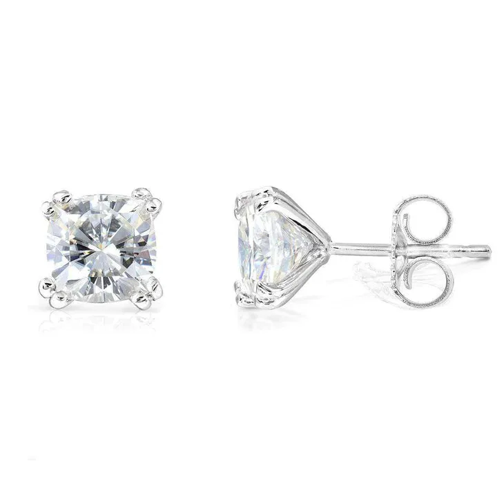 Cushion Moissanite Studs