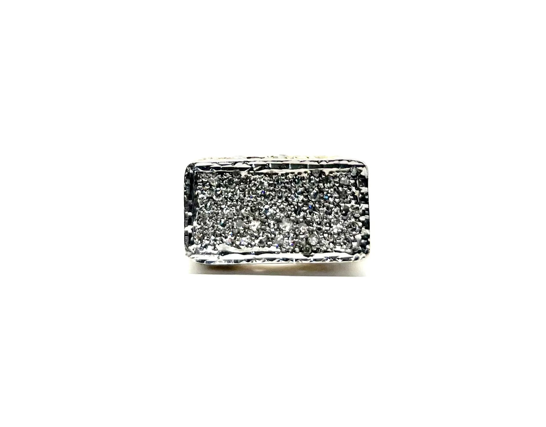 Custom Men’s 4.50ctw Pave Diamond Ring