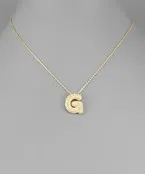 CZ Initial Necklace