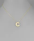 CZ Initial Necklace