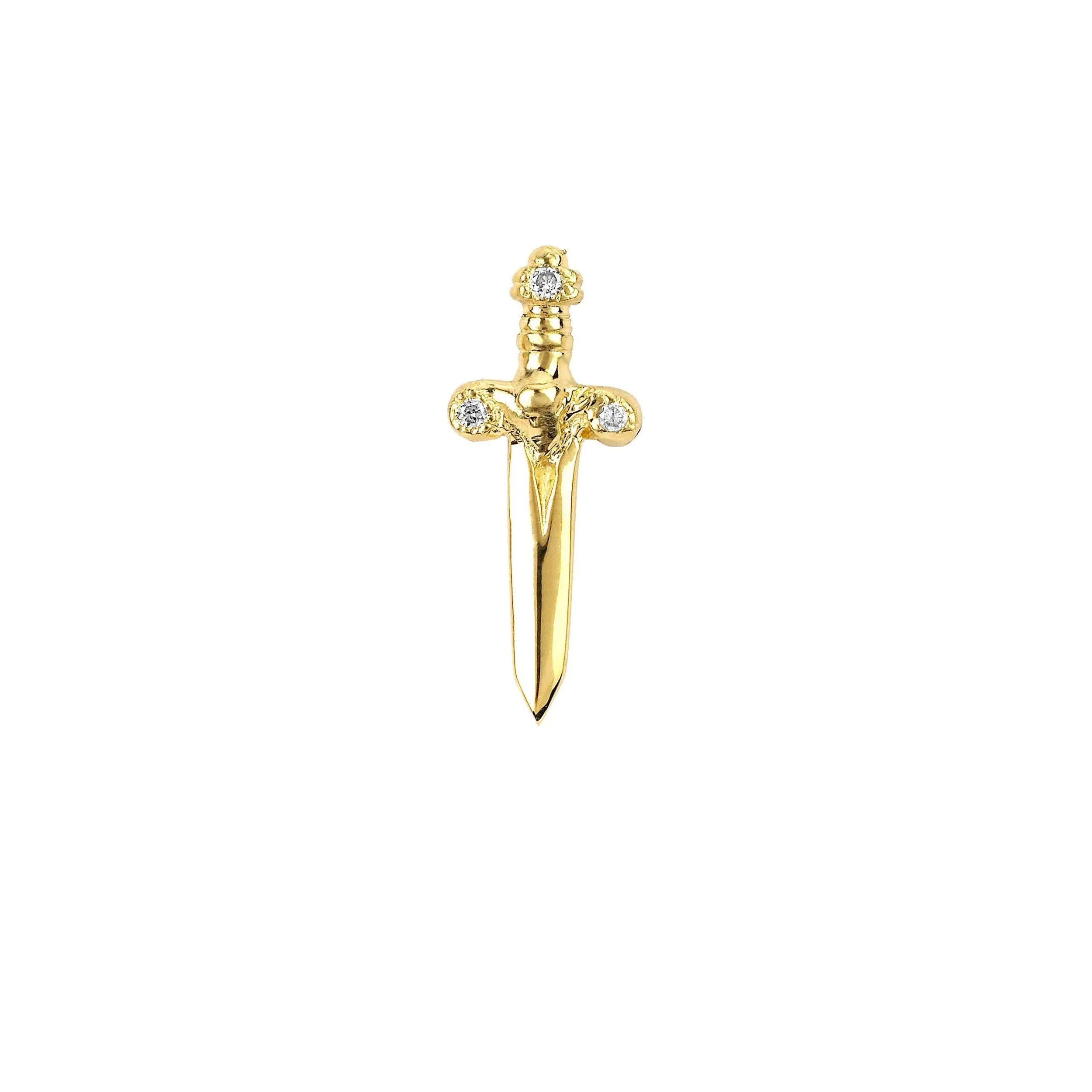 Dagger Studs with Diamonds | Ready to Ship