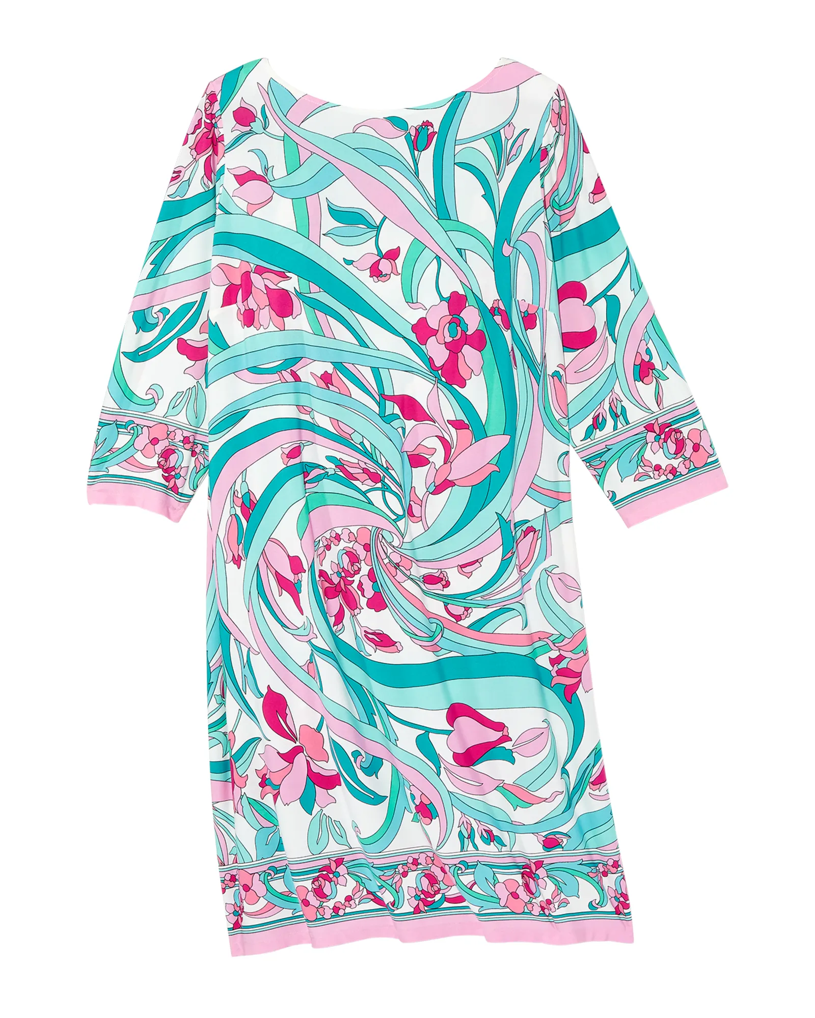 Daisy 3/4 Sleeve Shift Dress | Pink / Light Blue