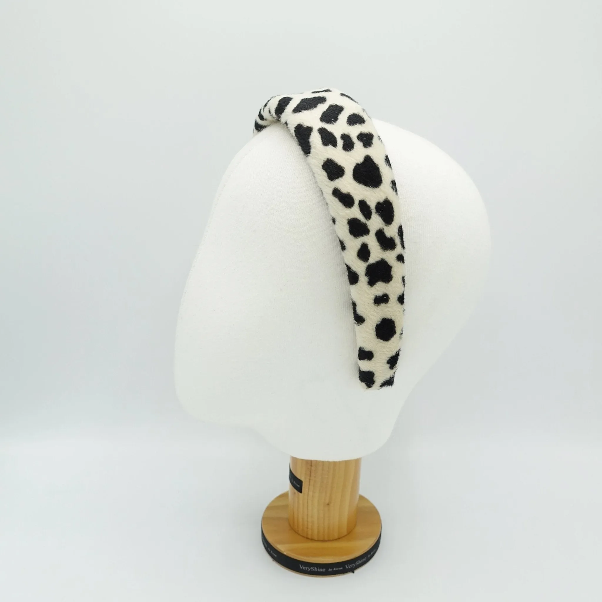 dalmatian fabric fur headband padded hairband cute Fall Winter hair accessory for women