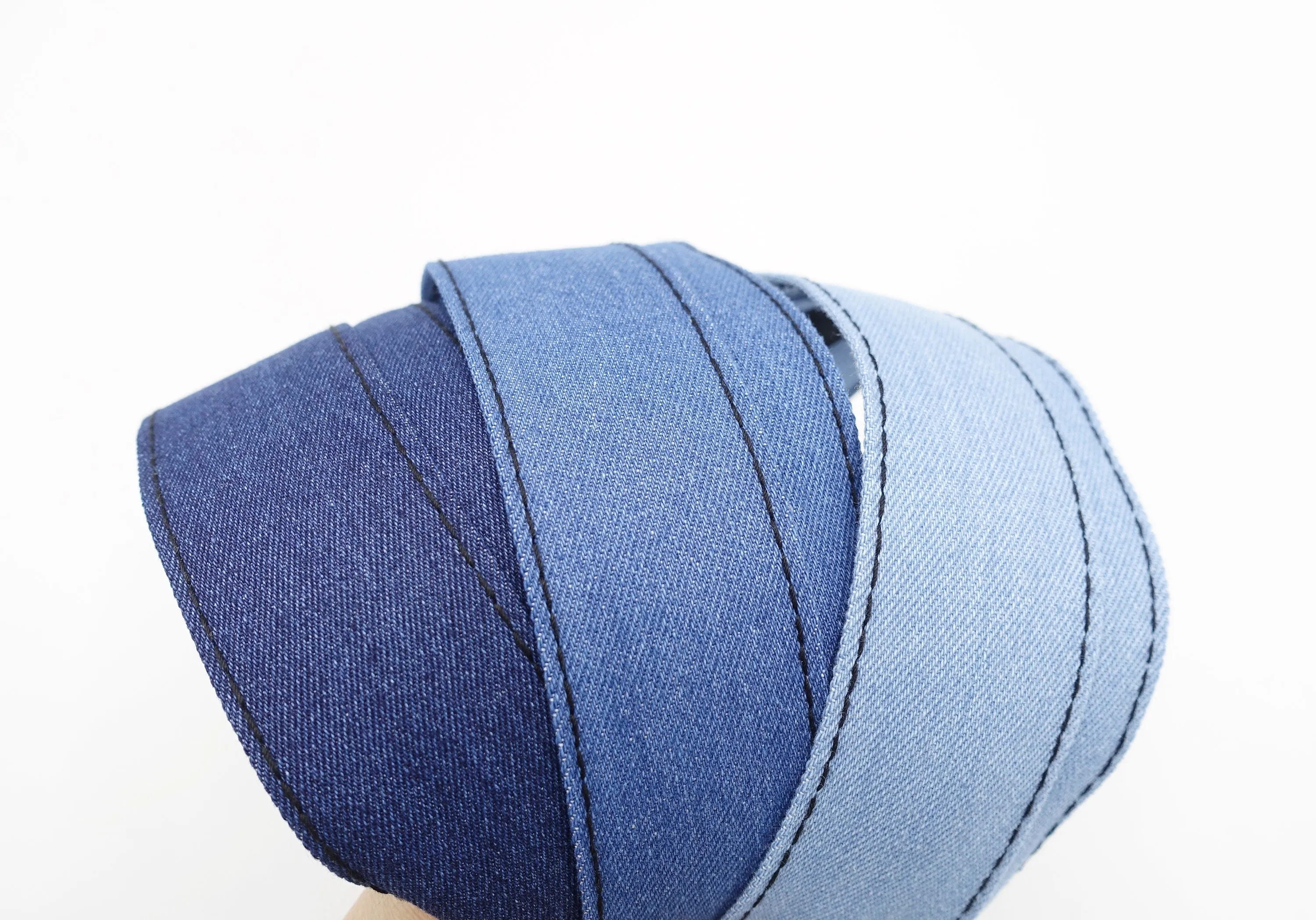 denim flat headband stitch hairband casual hair accessory for women