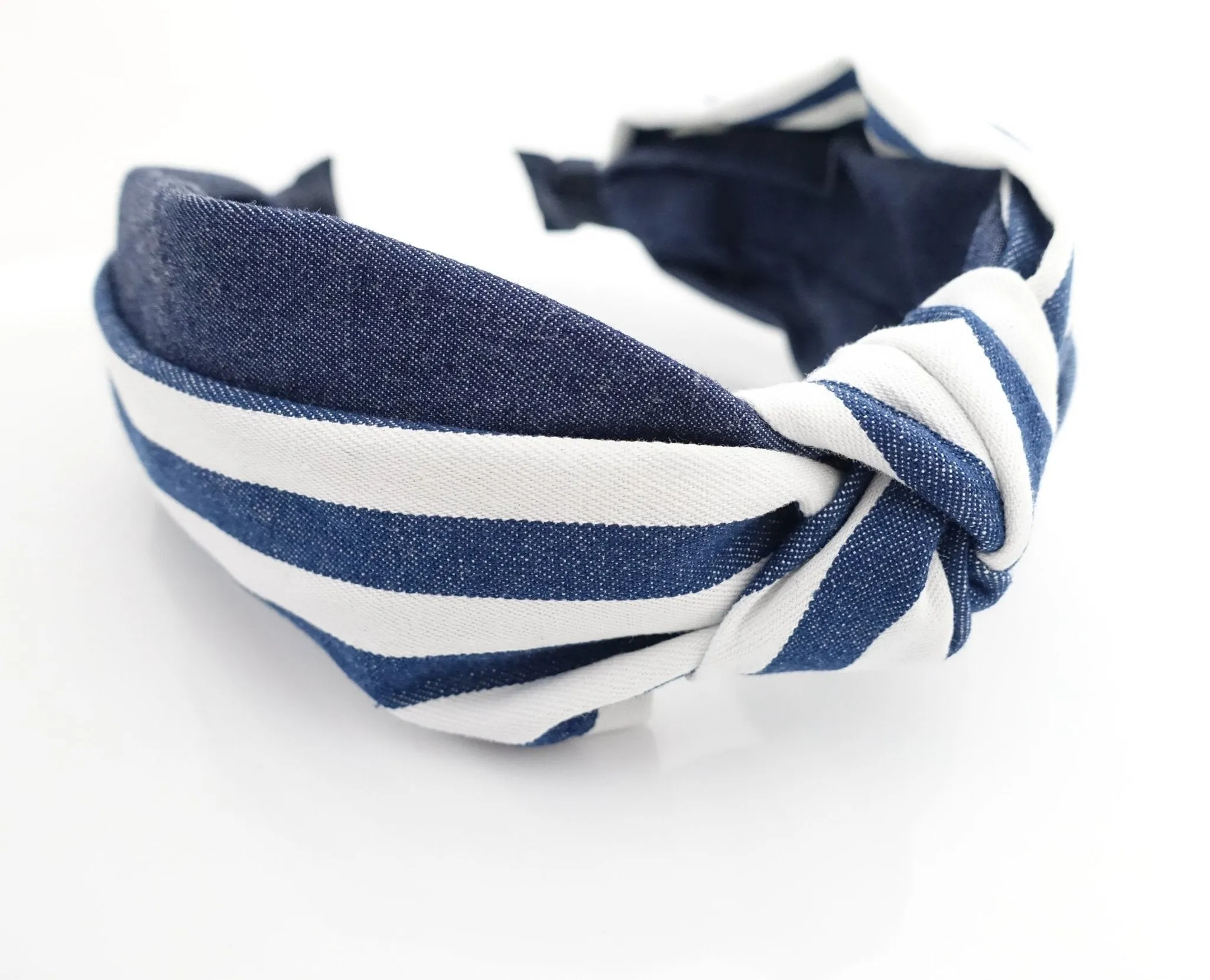 denim stripe solid mixed headband casual jean hairband woman hair accessory