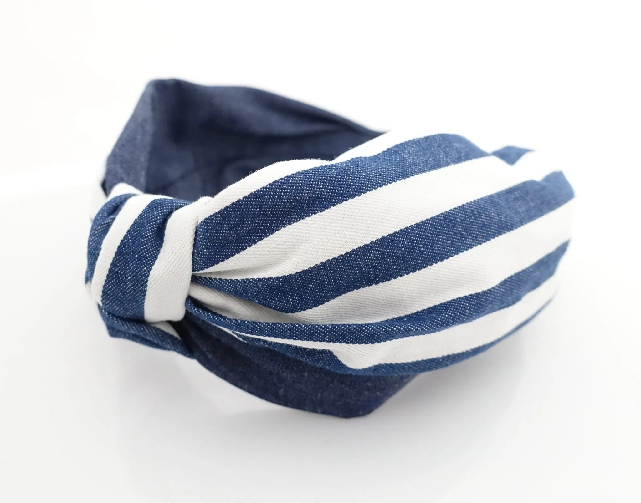 denim stripe solid mixed headband casual jean hairband woman hair accessory