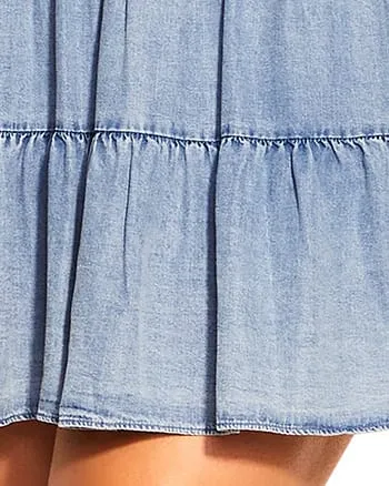 Denim Tier Dress | Light Denim